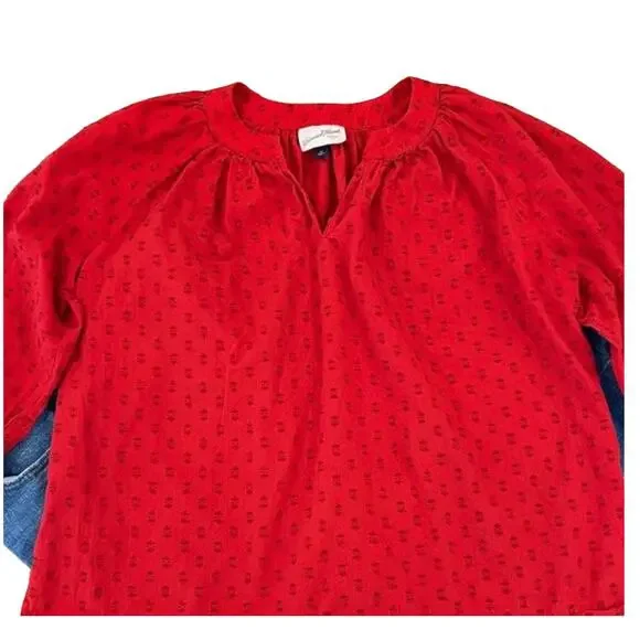 Universal Thread Goods Co. Red Boho Peasant Blouse - SIZE XS - Picture 2 of 6